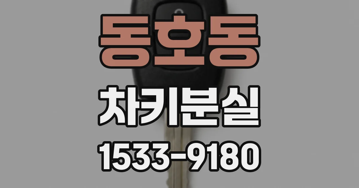 동호동 차키분실