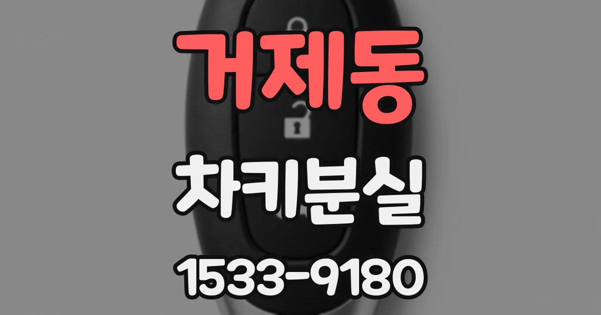 거제동 차키분실