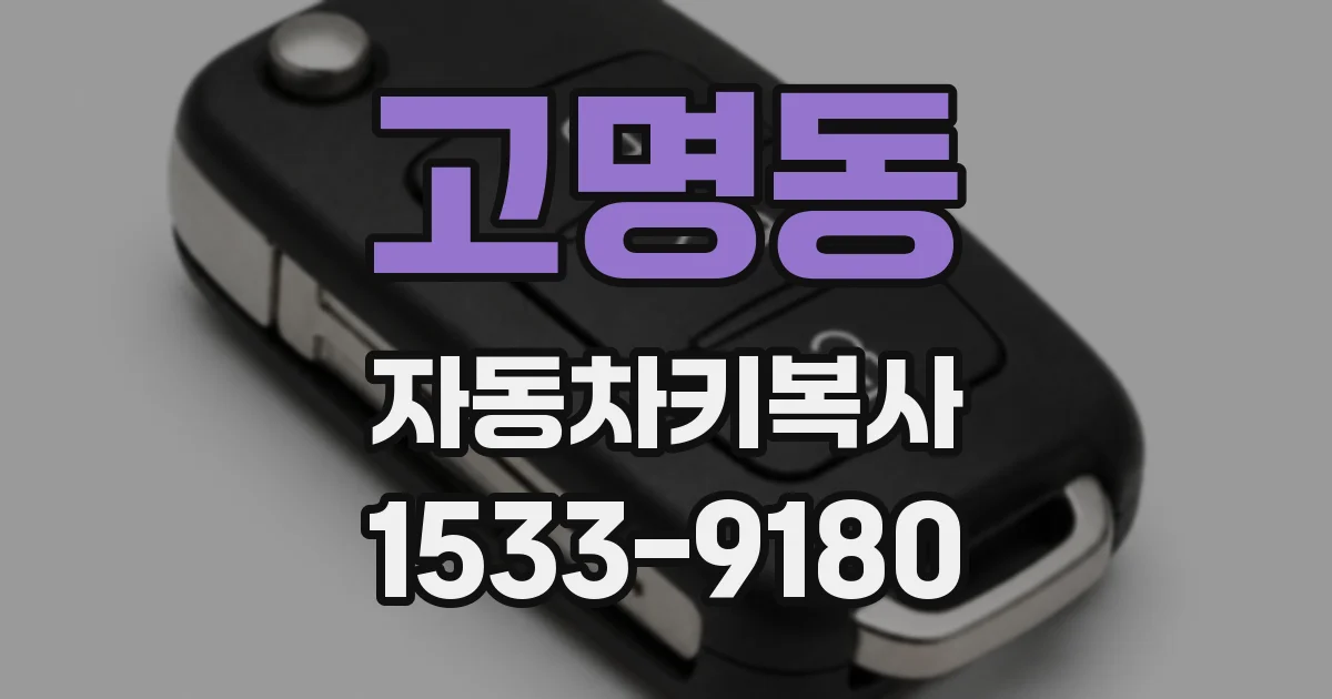 고명동 자동차키복사