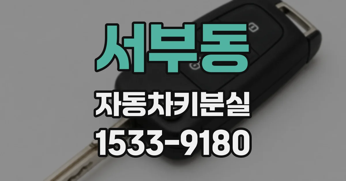 서부동 자동차키분실