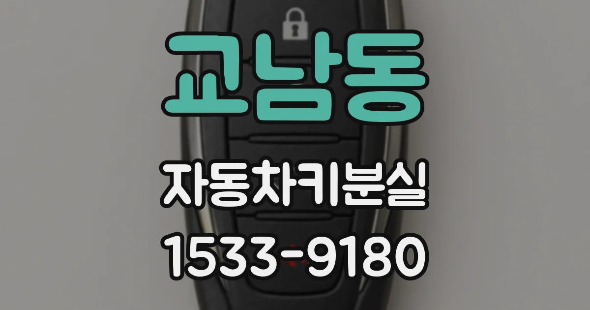 교남동 자동차키분실