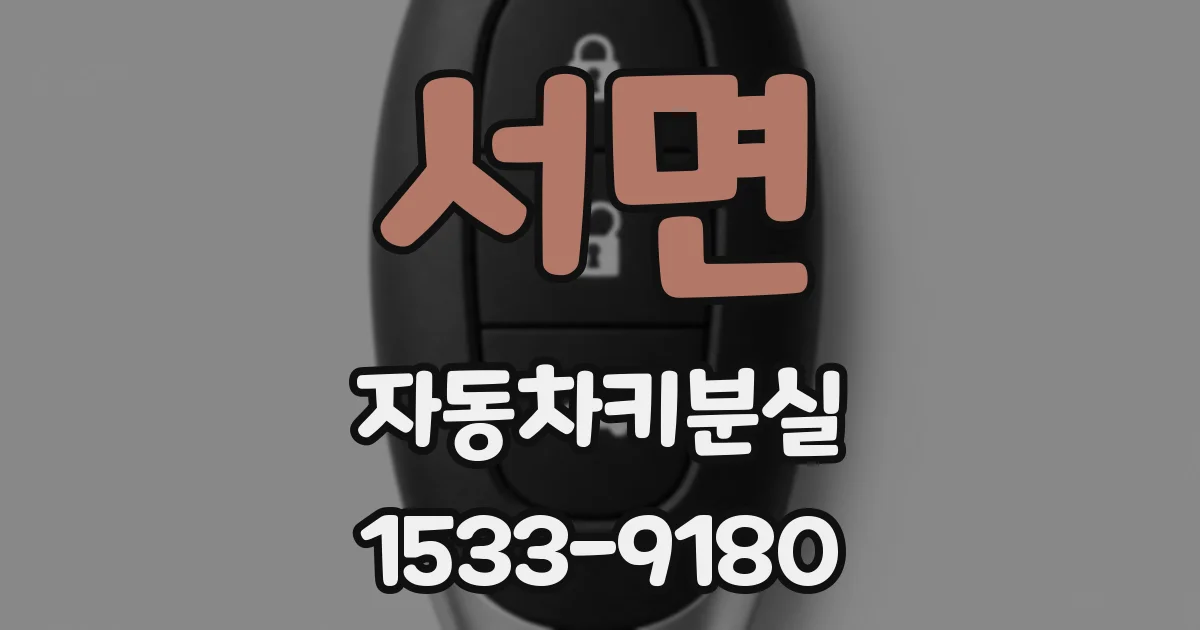 서면 자동차키분실