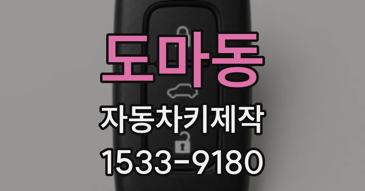 도마동 자동차키제작