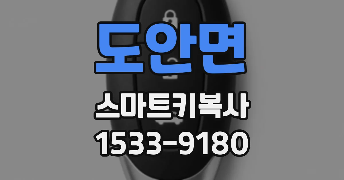 도안면 스마트키복사