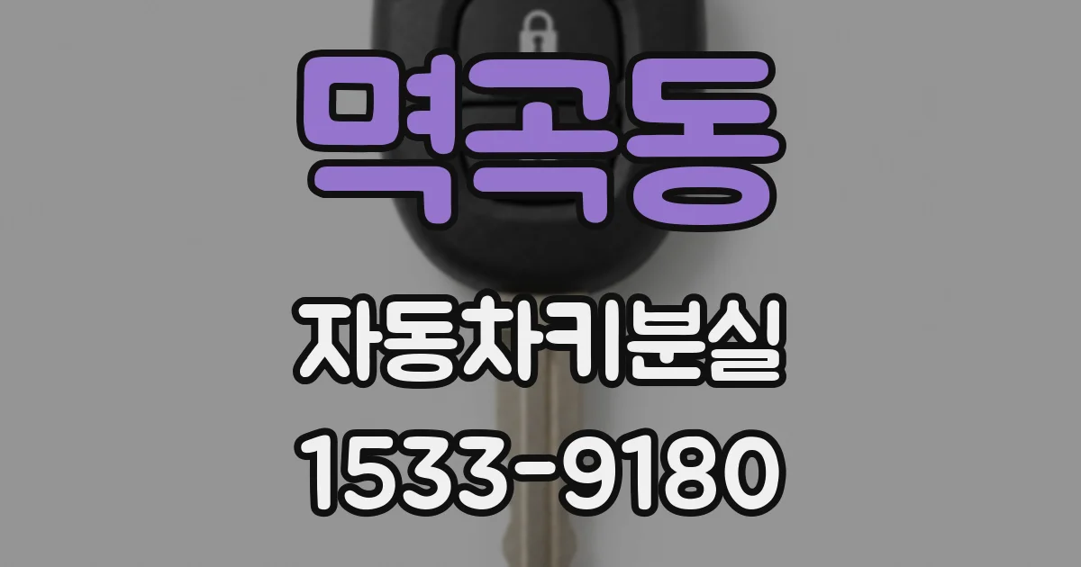 멱곡동 자동차키분실