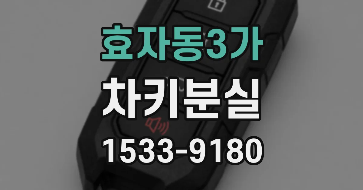효자동3가 차키분실