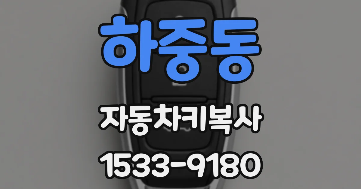 하중동 자동차키복사