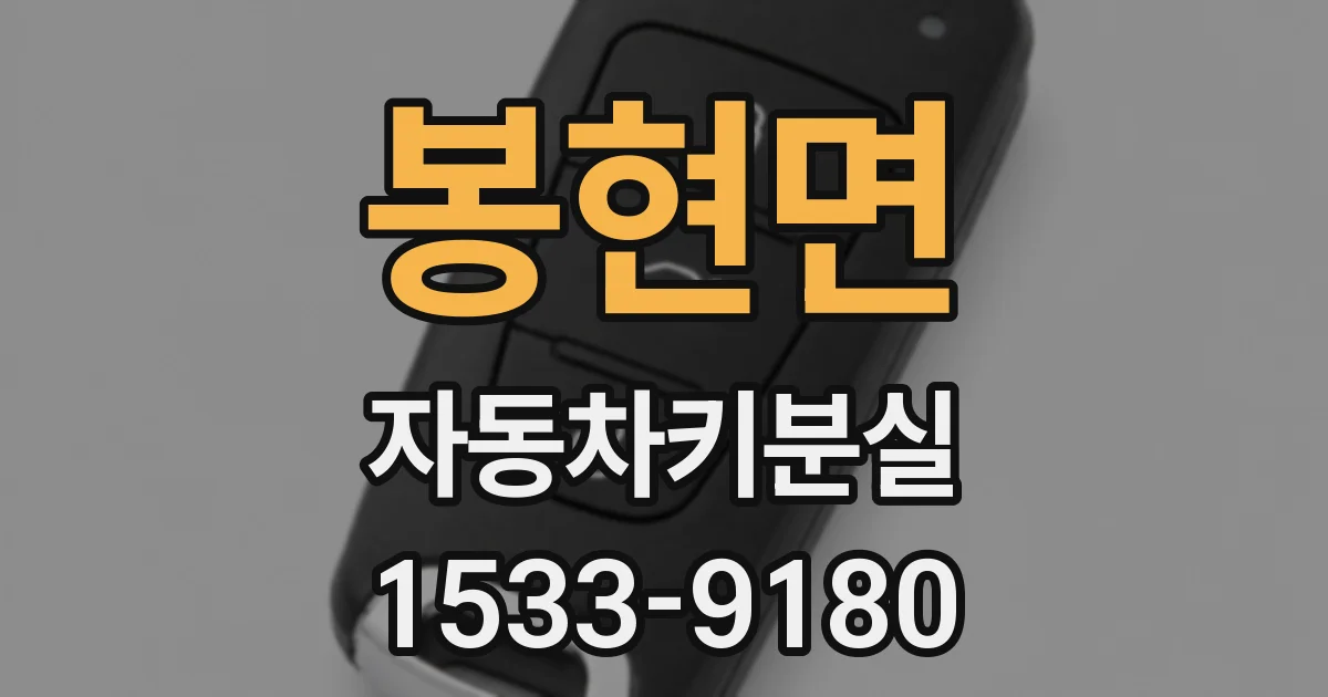 봉현면 자동차키분실