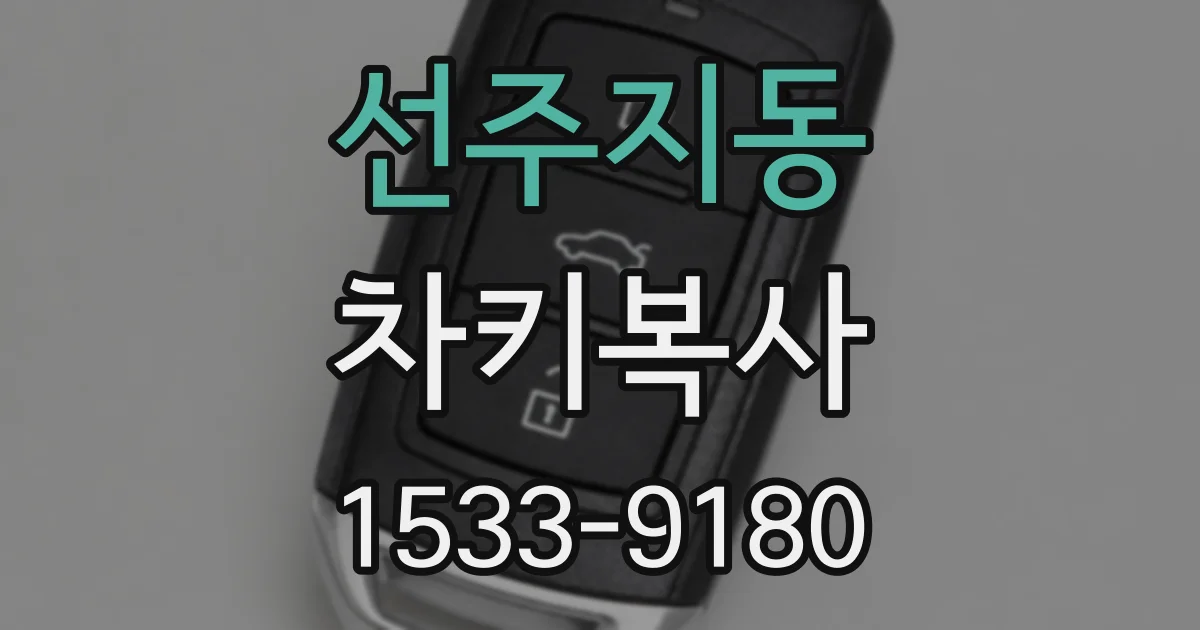 선주지동 차키복사
