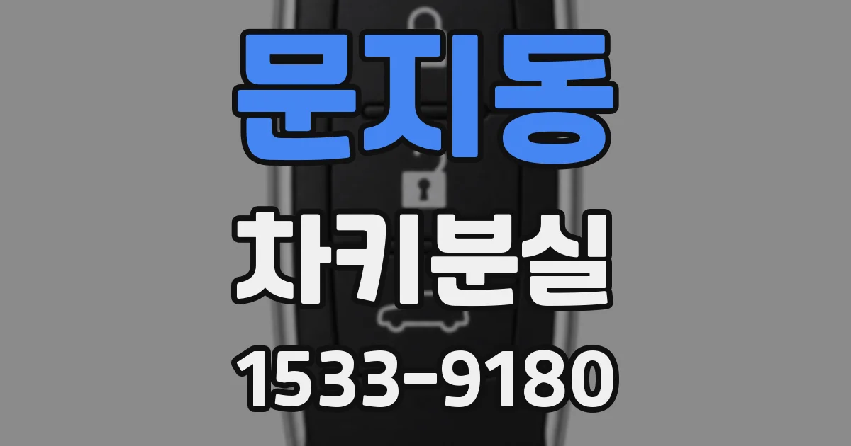 문지동 차키분실