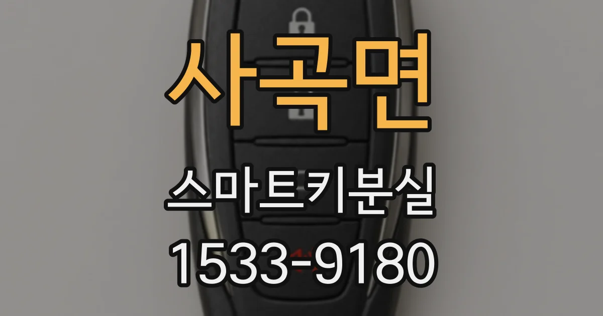사곡면 스마트키분실