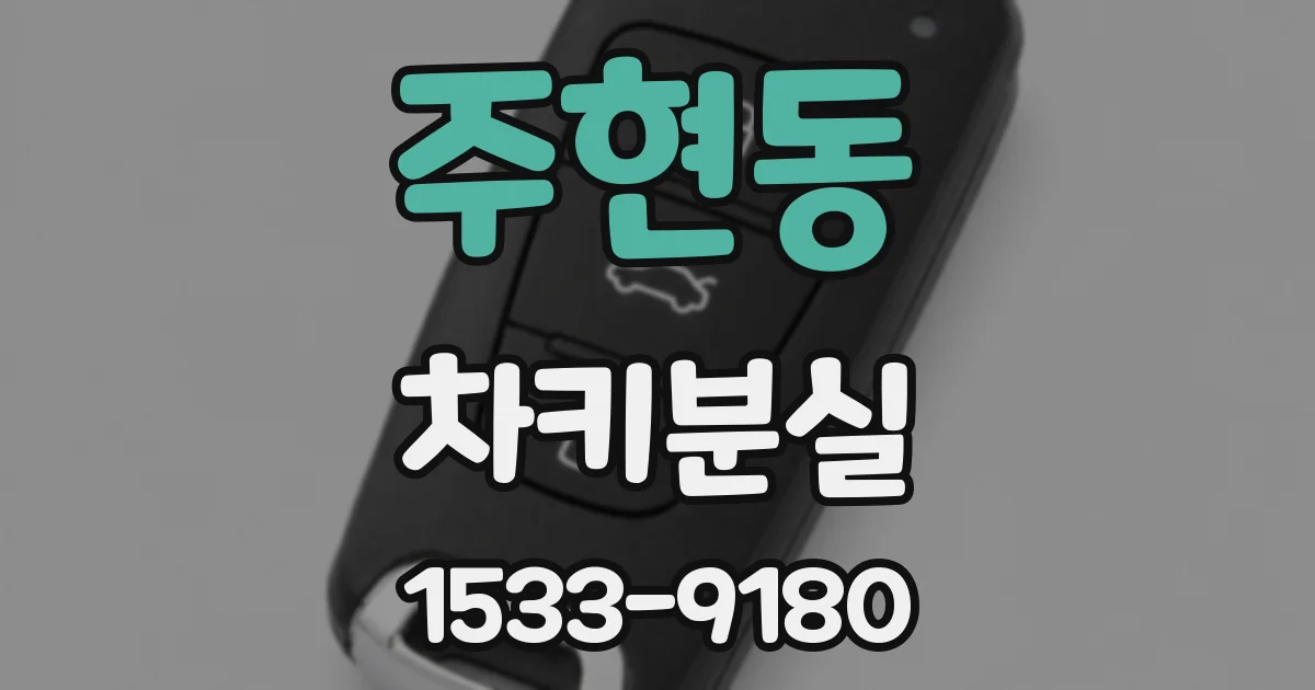 주현동 차키분실