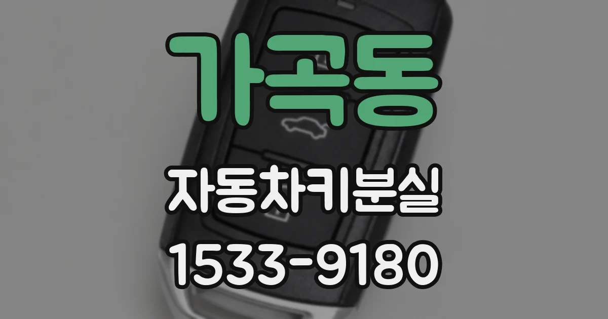 가곡동 자동차키분실