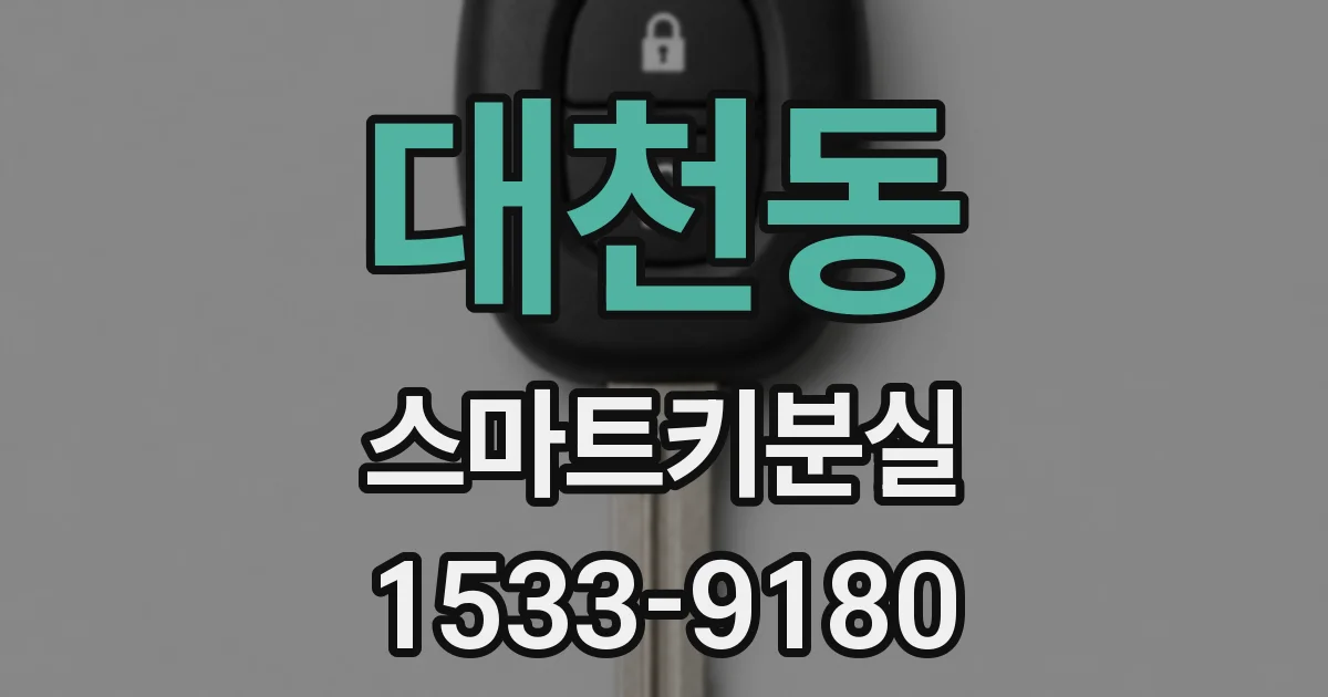 대천동 스마트키분실