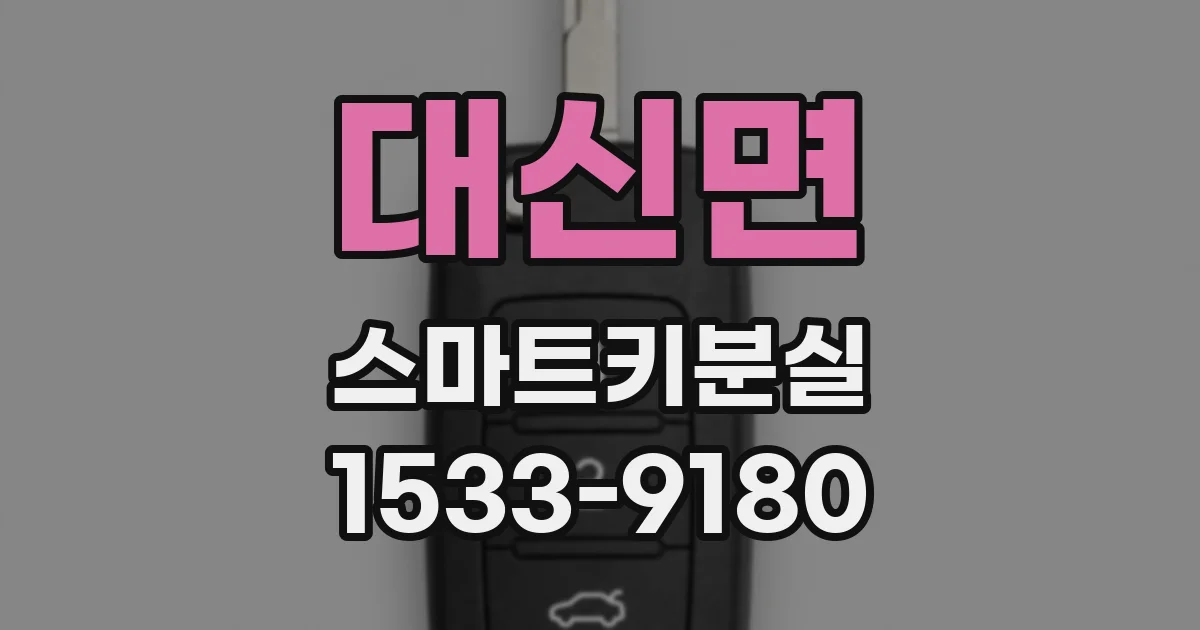 대신면 스마트키분실