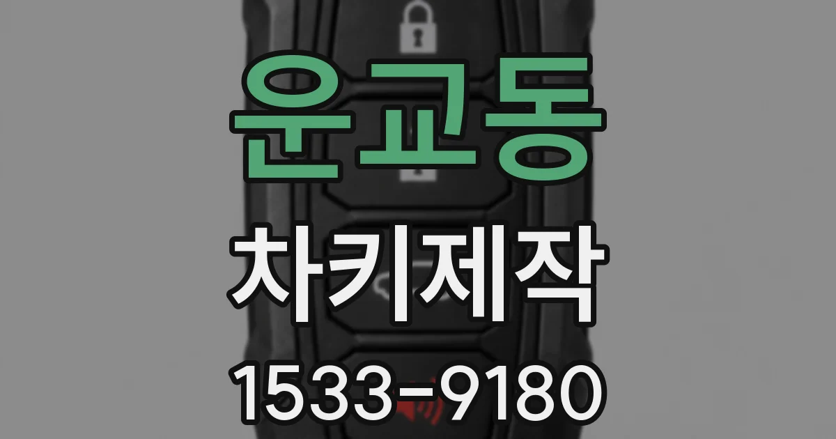 운교동 차키제작