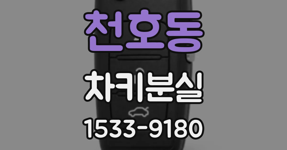 천호동 차키분실