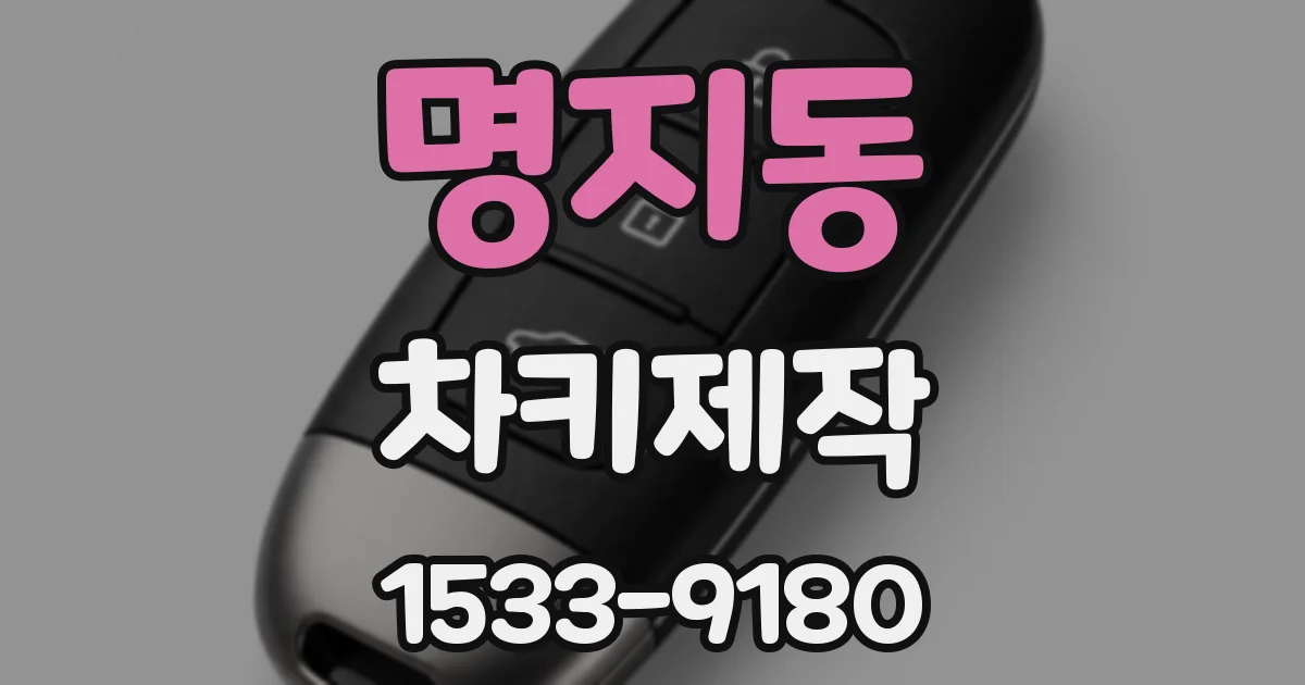 명지동 차키제작