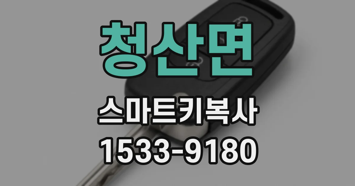 청산면 스마트키복사