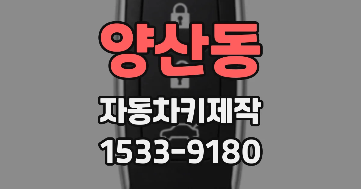 양산동 자동차키제작