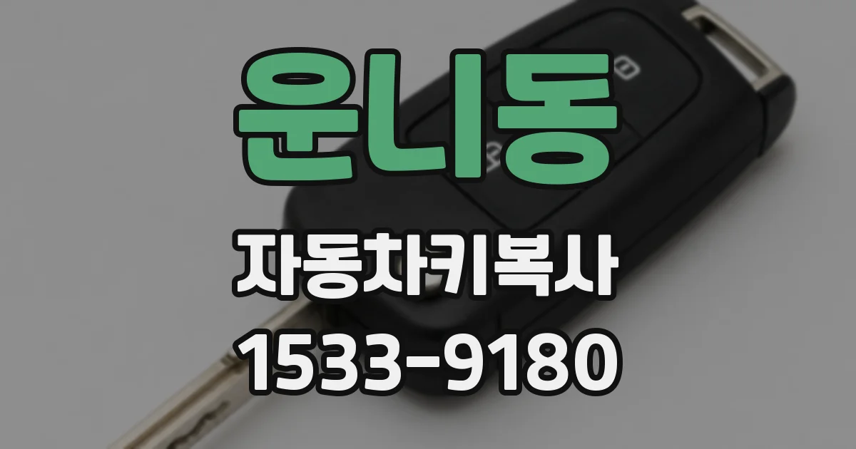 운니동 자동차키복사
