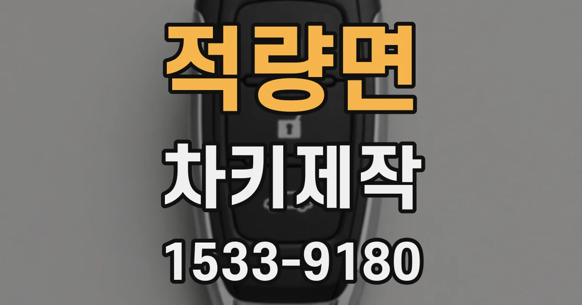 적량면 차키제작