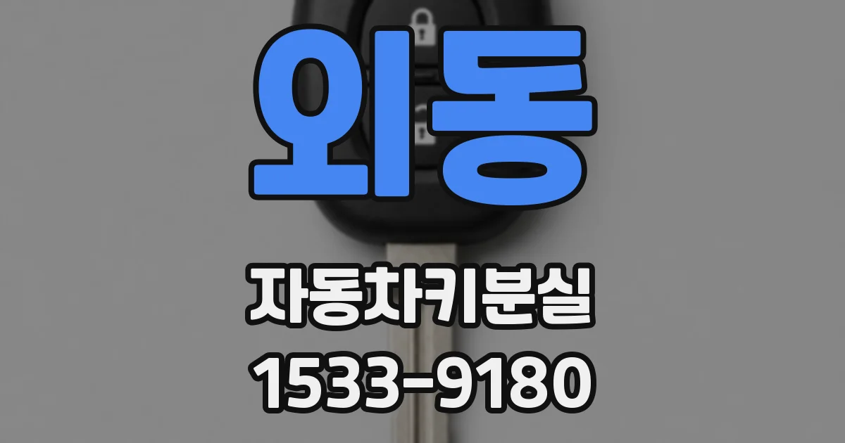 외동 자동차키분실