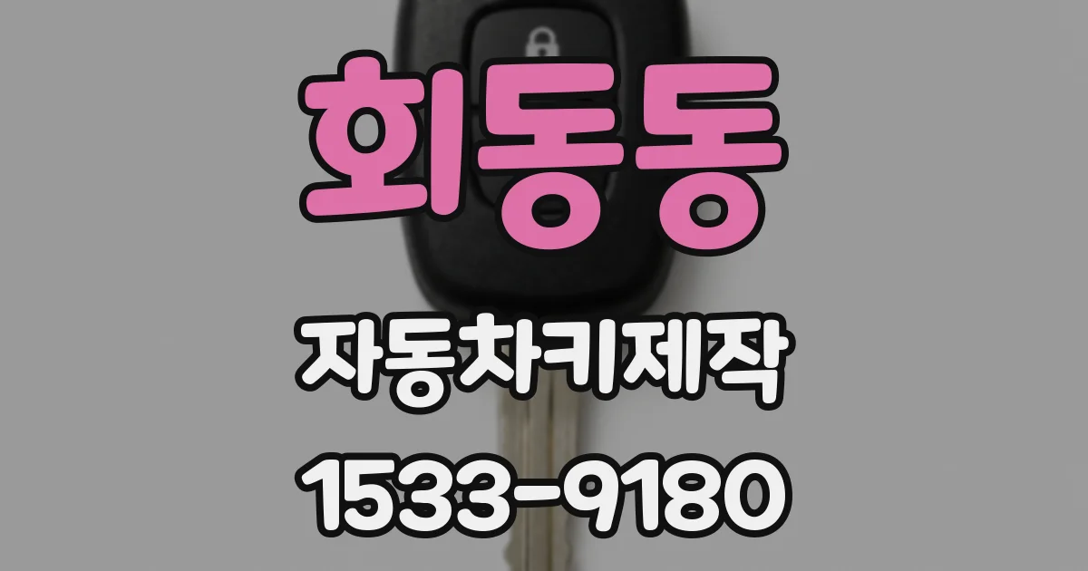 회동동 자동차키제작