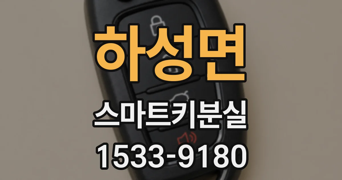하성면 스마트키분실