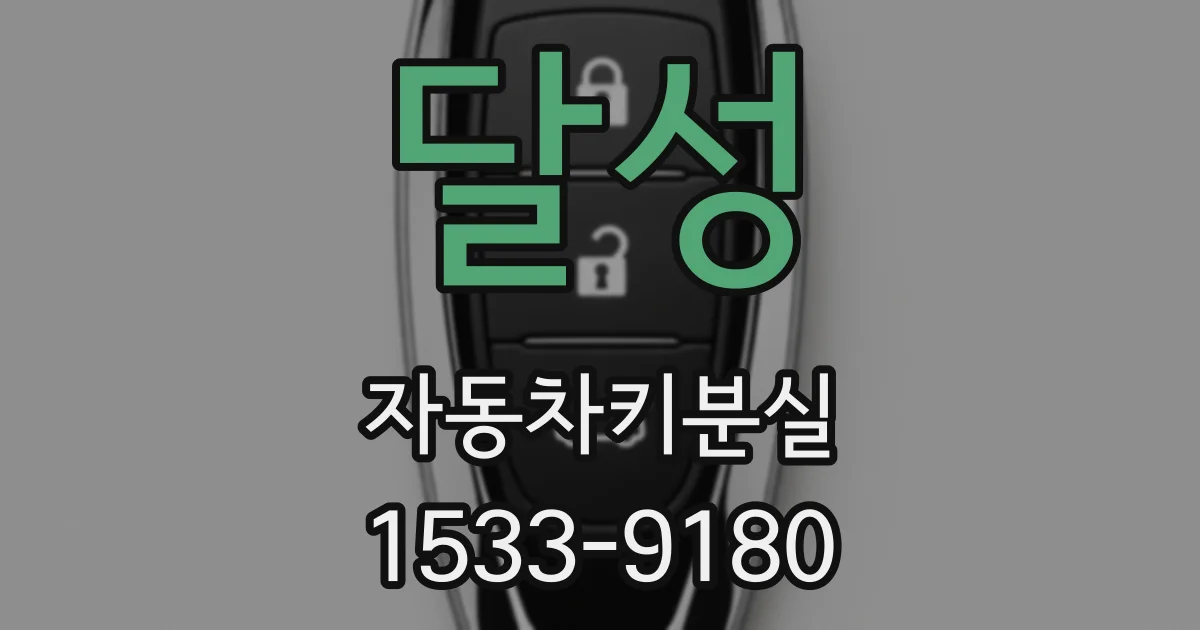 달성 자동차키분실