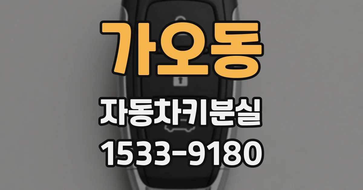 가오동 자동차키분실