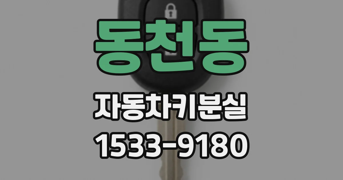 동천동 자동차키분실