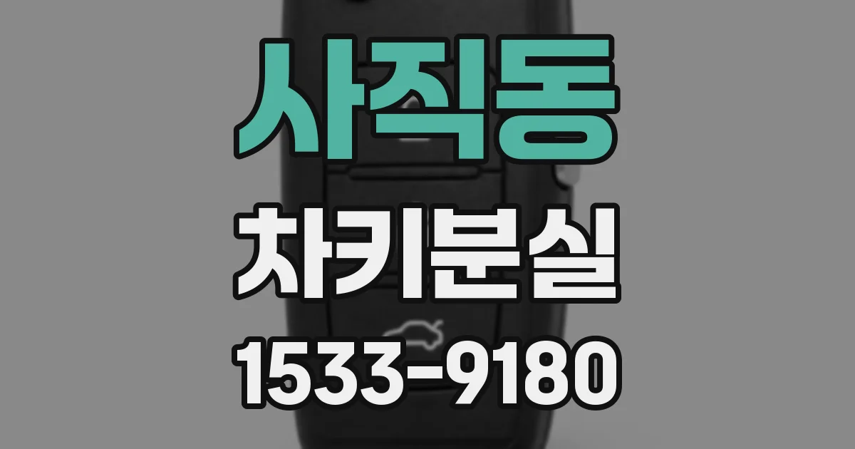 사직동 차키분실