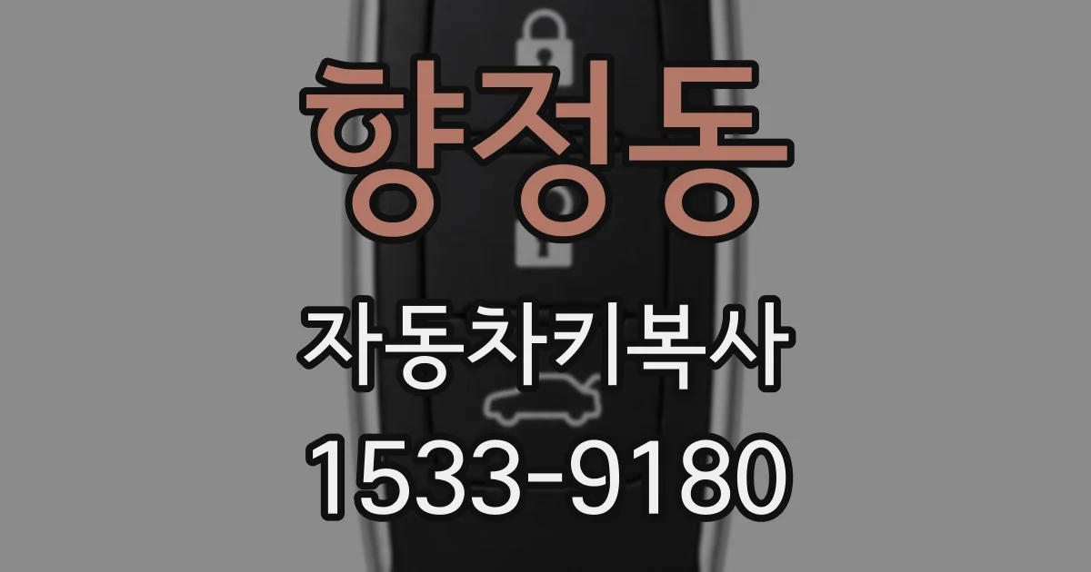 향정동 자동차키복사