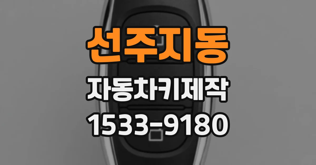 선주지동 자동차키제작