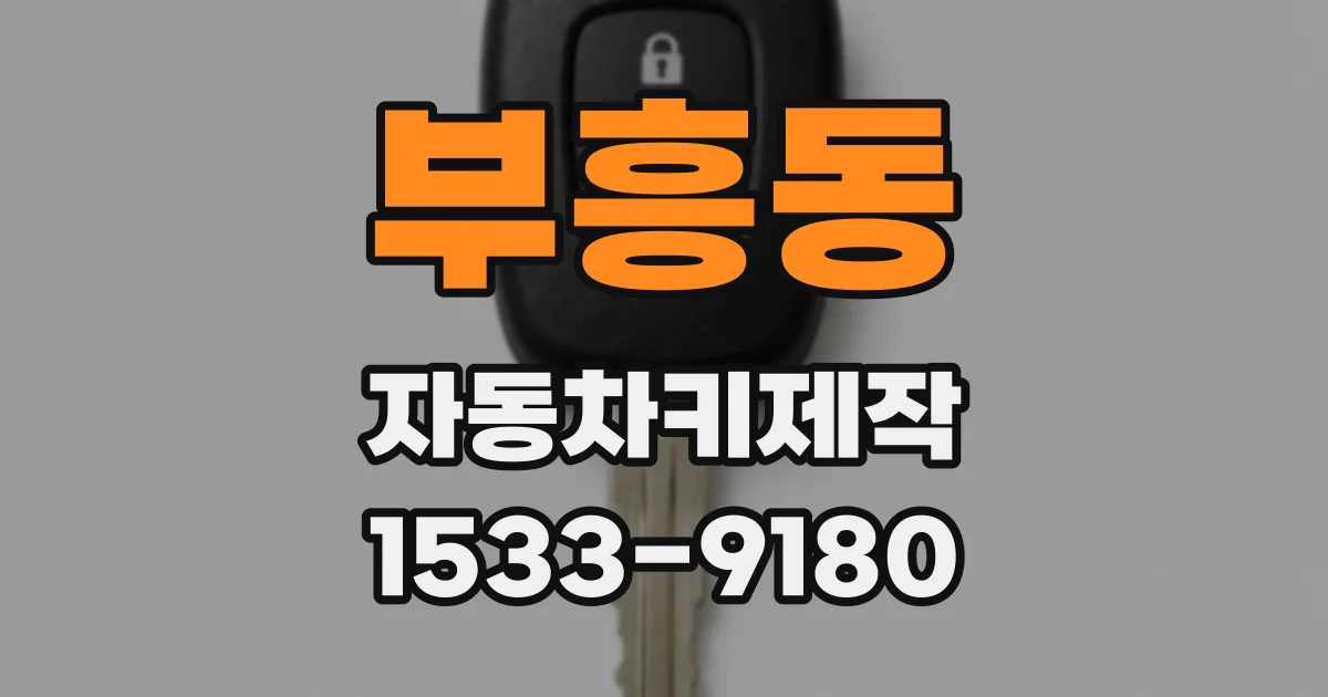 부흥동 자동차키제작