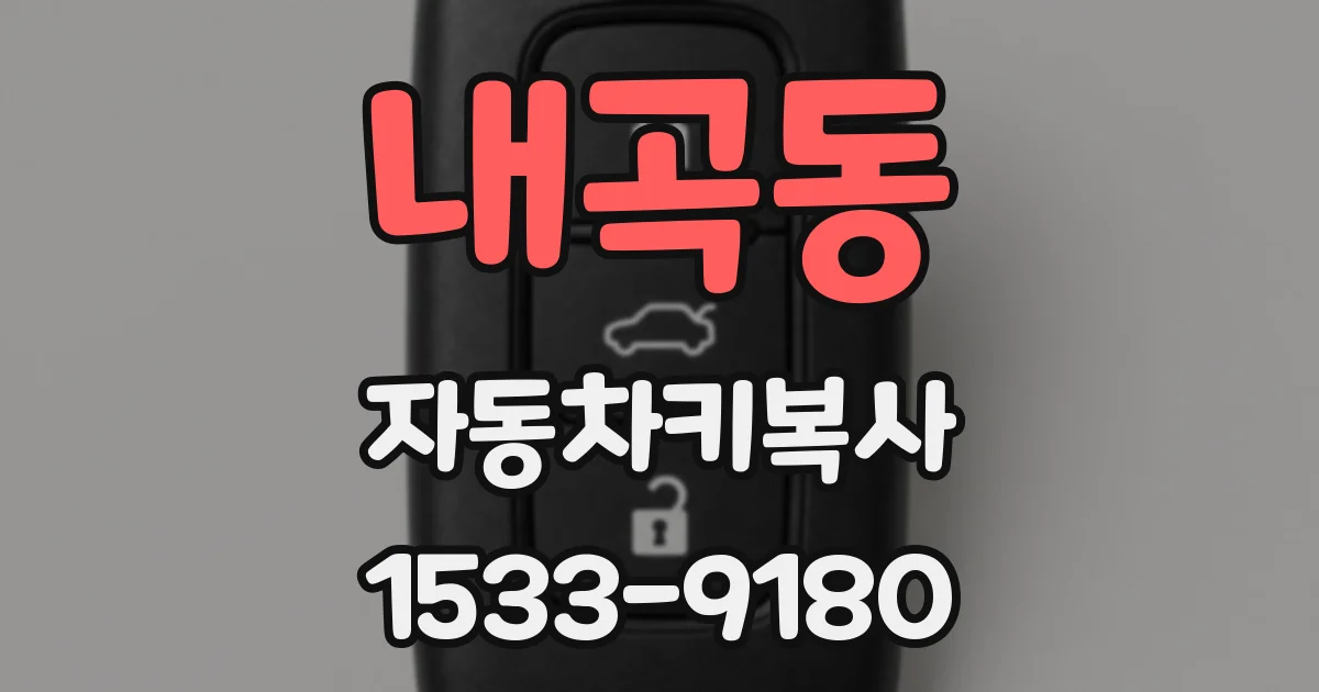 내곡동 자동차키복사