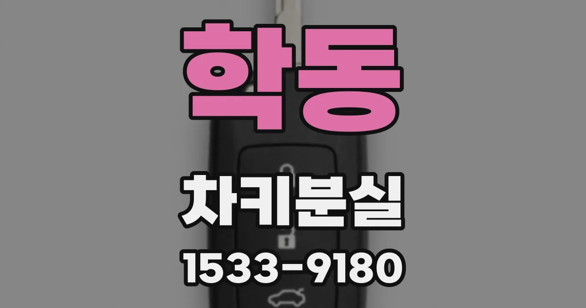 학동 차키분실