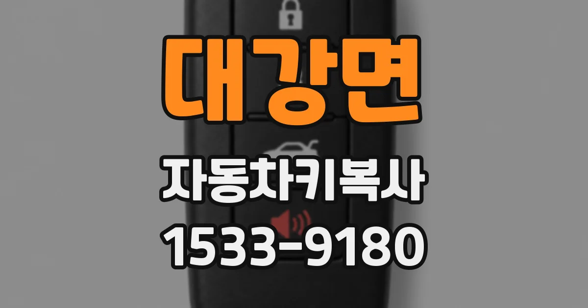 대강면 자동차키복사