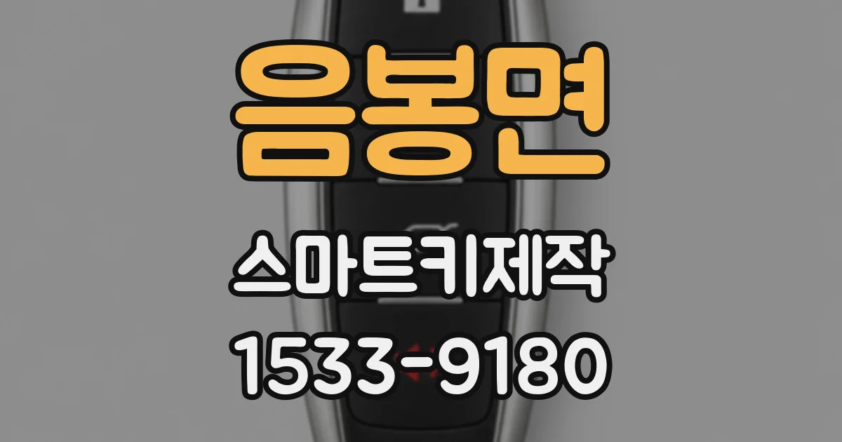 음봉면 스마트키제작