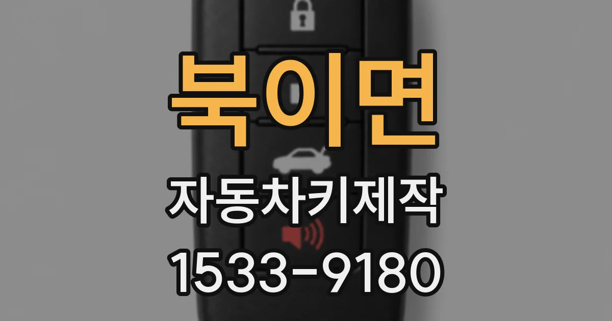 북이면 자동차키제작