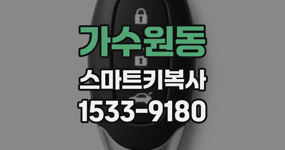 가수원동 스마트키복사