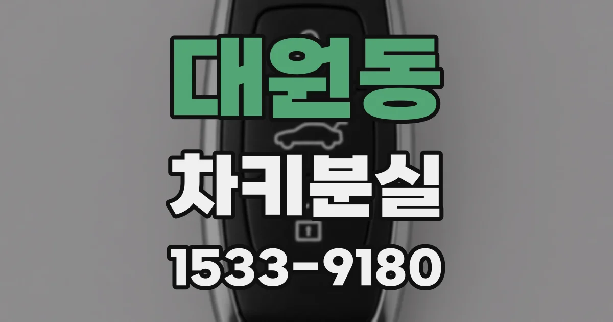 대원동 차키분실