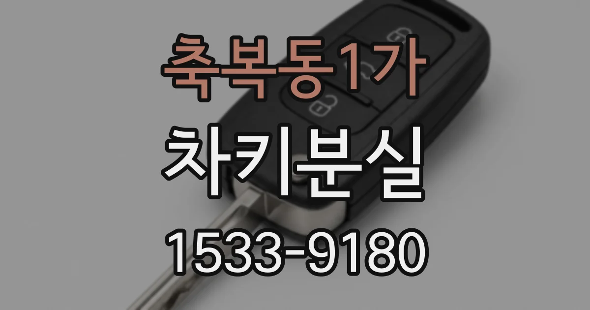 축복동1가 차키분실