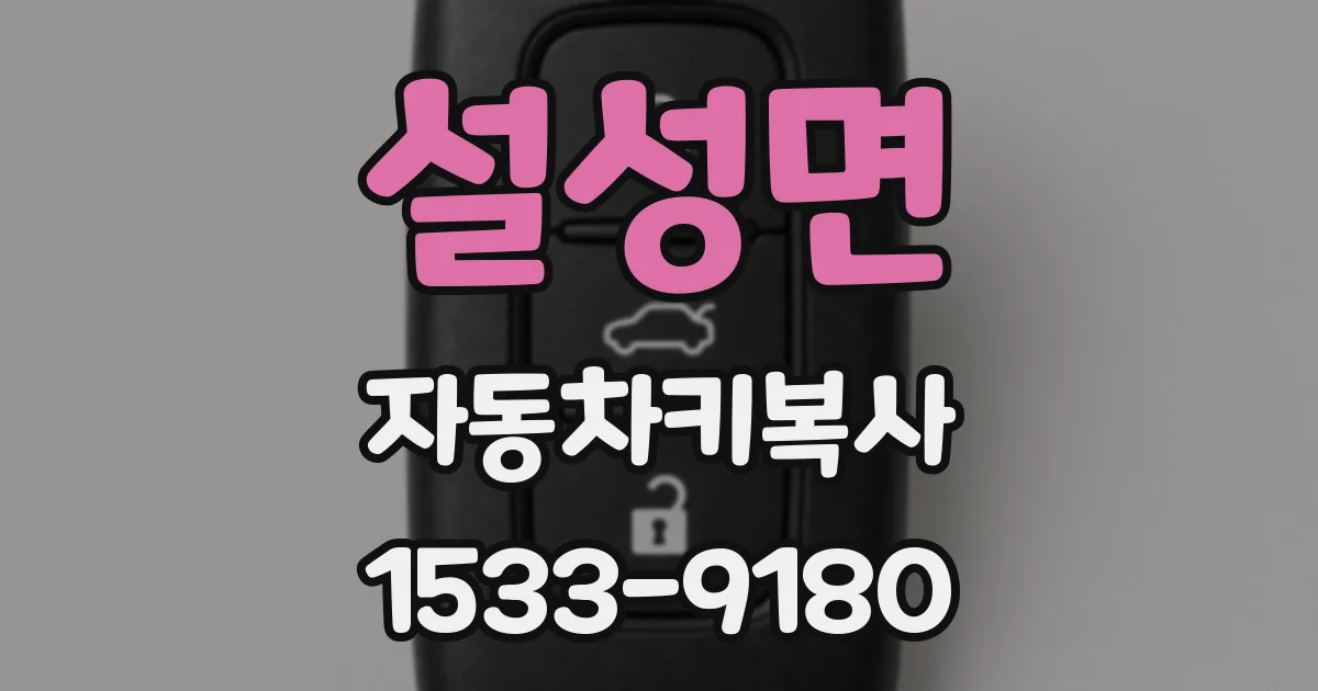 설성면 자동차키복사