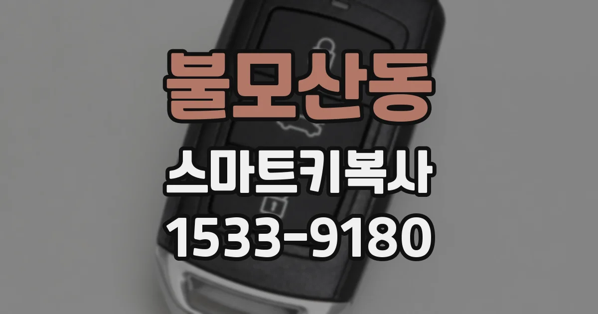 불모산동 스마트키복사