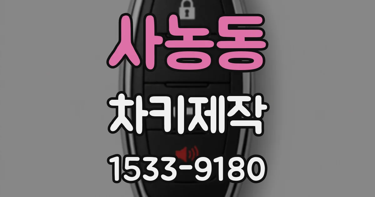 사농동 차키제작