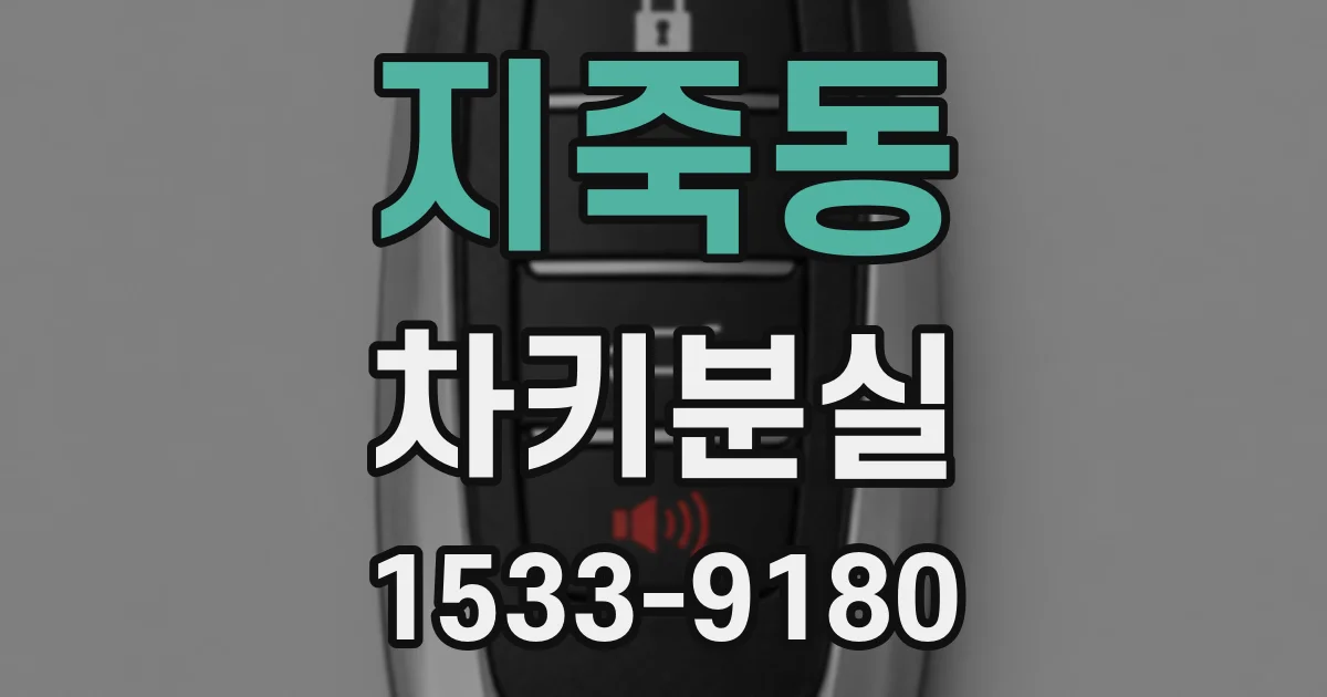 지죽동 차키분실