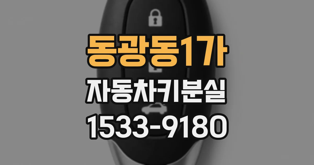 동광동1가 자동차키분실
