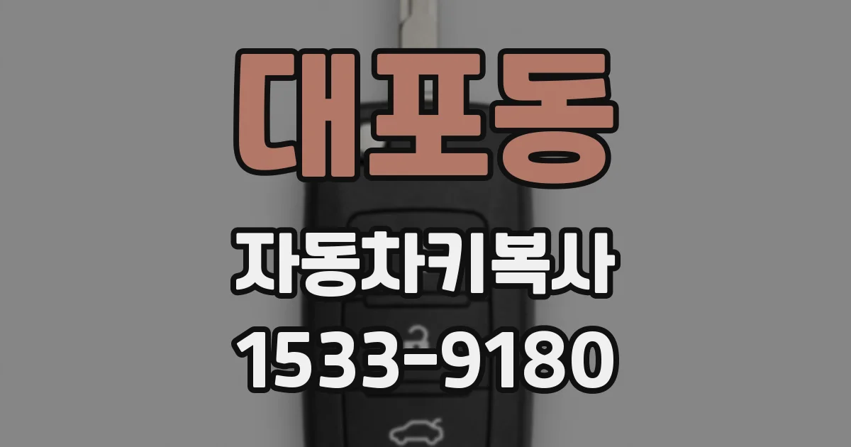 대포동 자동차키복사
